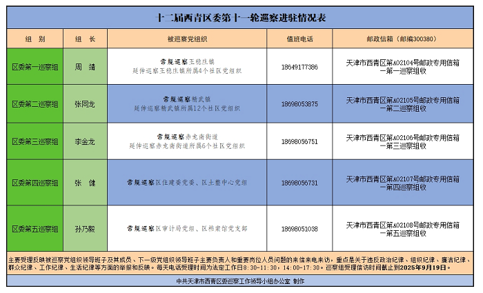 西青区召开巡察工作领导小组会议